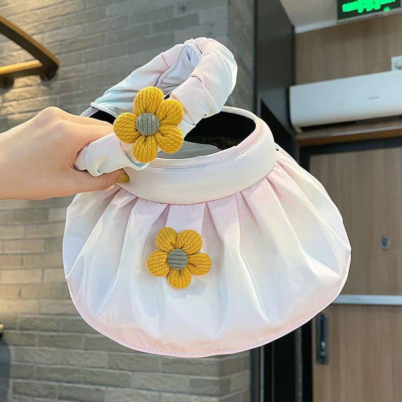 女童夏季亲子贝壳帽大头围空顶帽宝宝透气防晒帽时尚遮阳帽太阳帽