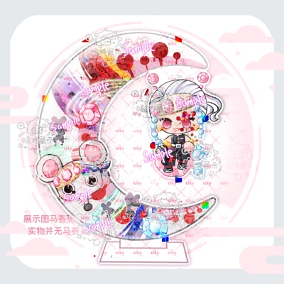 原创鬼灭之刃音柱宇髄天元周边创意亚克力秋千立牌夹层颜值摆件