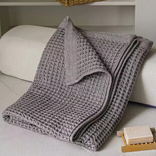 华夫格浴巾全量检品一线代工PIMA棉星级酒店浴巾航空空调毯纯棉