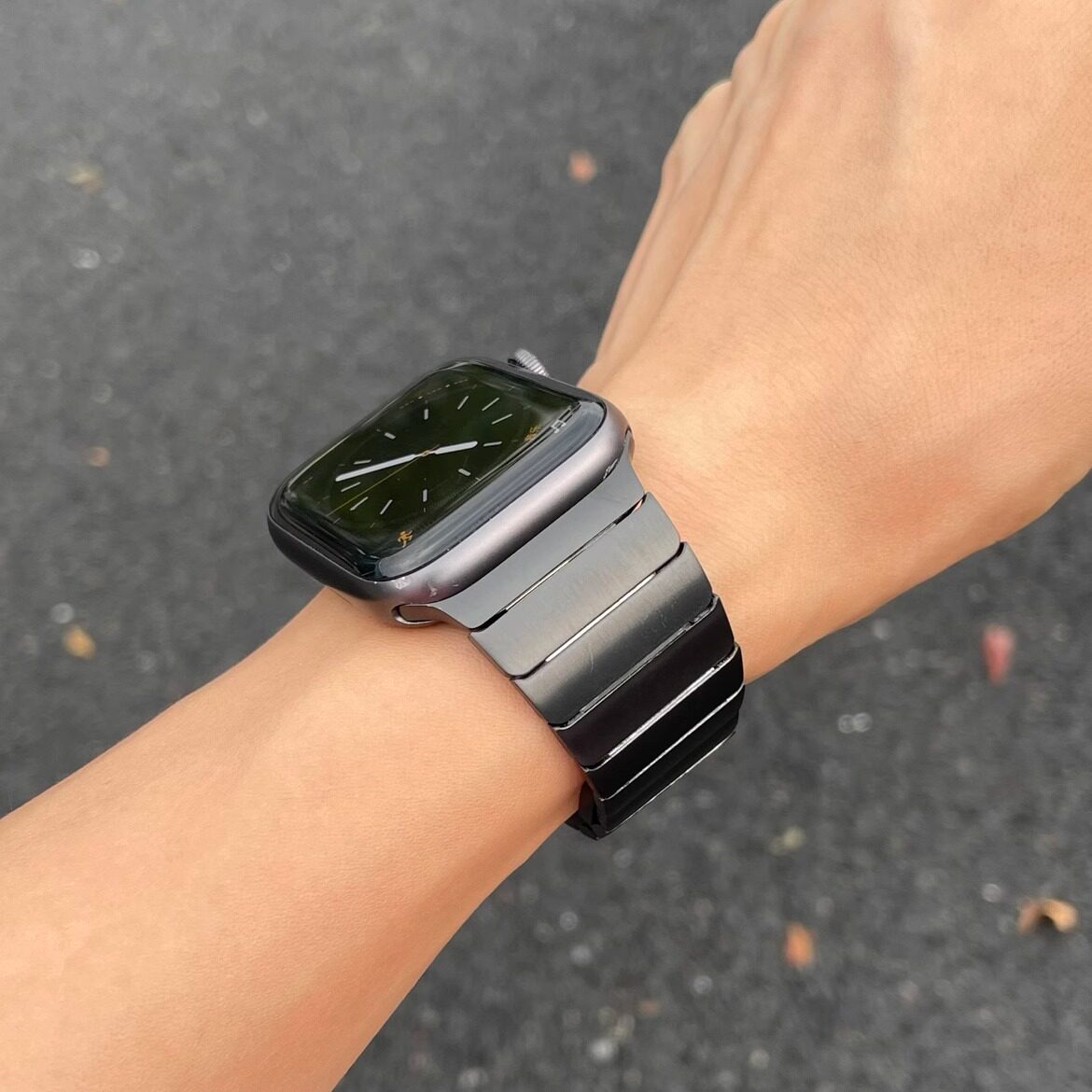 一珠磁吸适用苹果手表iwatch7表带s98654se2钢带ultra小众男款
