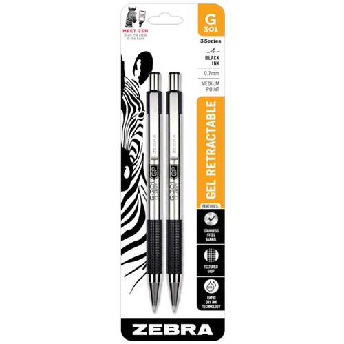 斑马G301G750按动式中性笔0.7mm