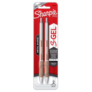 美国锐意Sharpie S·GEL按动中性笔速干0.7mm黑色2支装高颜值商务