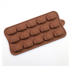 新款硅胶巧克力模具 15连可爱小螃蟹 蛋糕装饰糖果模具DIY 琥珀糖