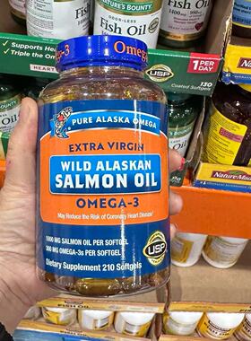 美国Pure Alaska Omega-3纯野*生三文鱼油 210粒现货