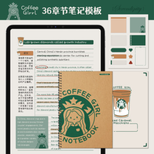 ipad电子手帐康奈尔模板星巴克笔记享做GoodNote原创设计高效公考