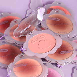 卡希尔云朵腮红低饱和膨胀色收缩色腮蓝腮紫眼影盘多功能单色小众