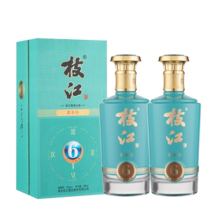 坛储6年 枝江真年份6浓香型风味纯粮食白酒2瓶52度/42度500ml