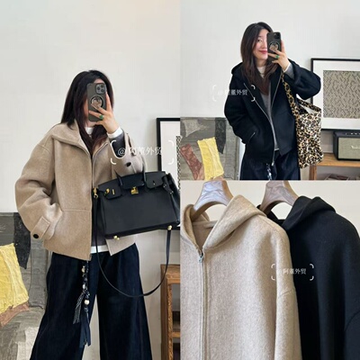 双面呢羊毛大衣外套男女同款