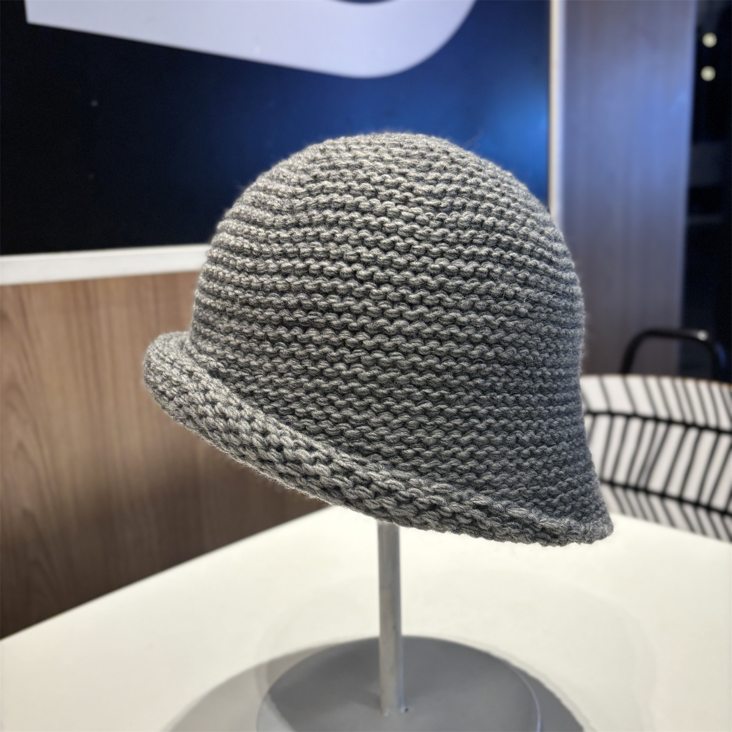 2025秋冬新款韩版卷边高级感针织渔夫帽女户外休闲显脸小 百搭潮