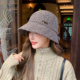 百搭遮阳帽显脸小时髦气质御寒保暖 时尚 韩版 格纹渔夫帽女秋冬新款