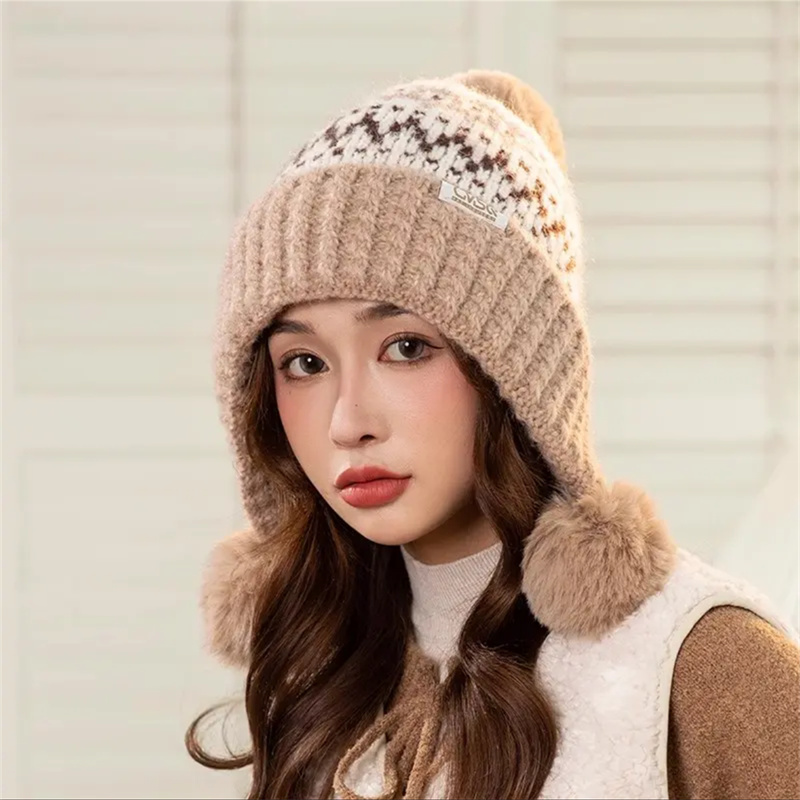 冬逛街韩版保暖显脸小护耳包头帽