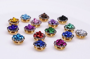 合金玫瑰花水钻手工手缝钻服装鞋子帽子配件diy材料彩色手缝粘钻