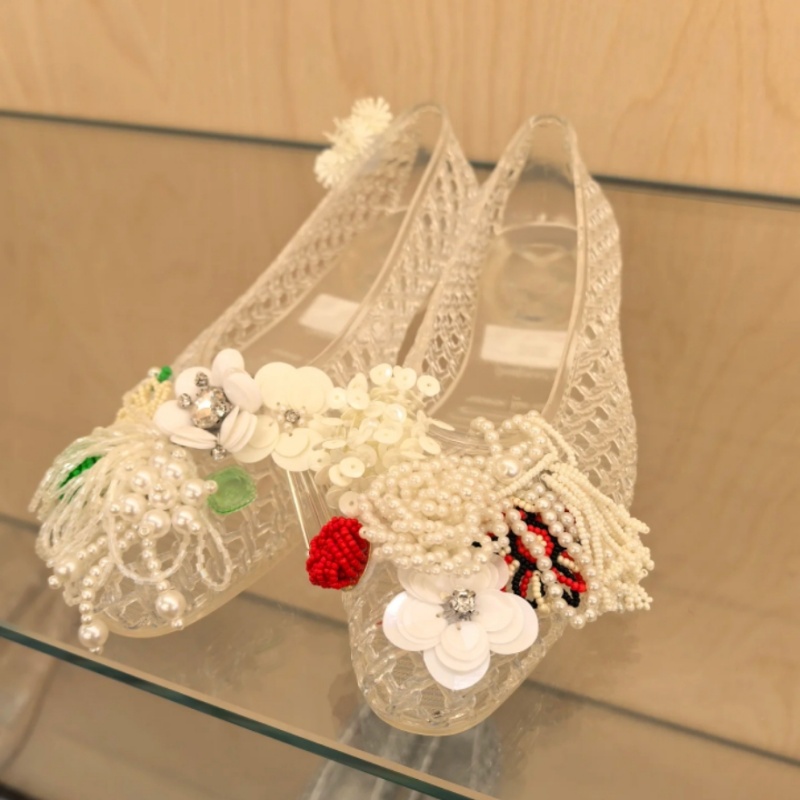 heavenlyjelly韩国新款亮片鞋花