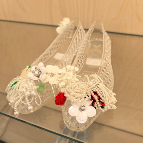 heavenlyjelly韩国新款亮片鞋花