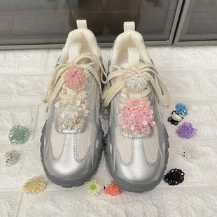 韩国东大门同款德训波鞋芭蕾风鞋带装饰扣流行百搭鞋带配件挂件扣