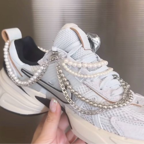 波鞋扣大小珍珠diy装饰品链条