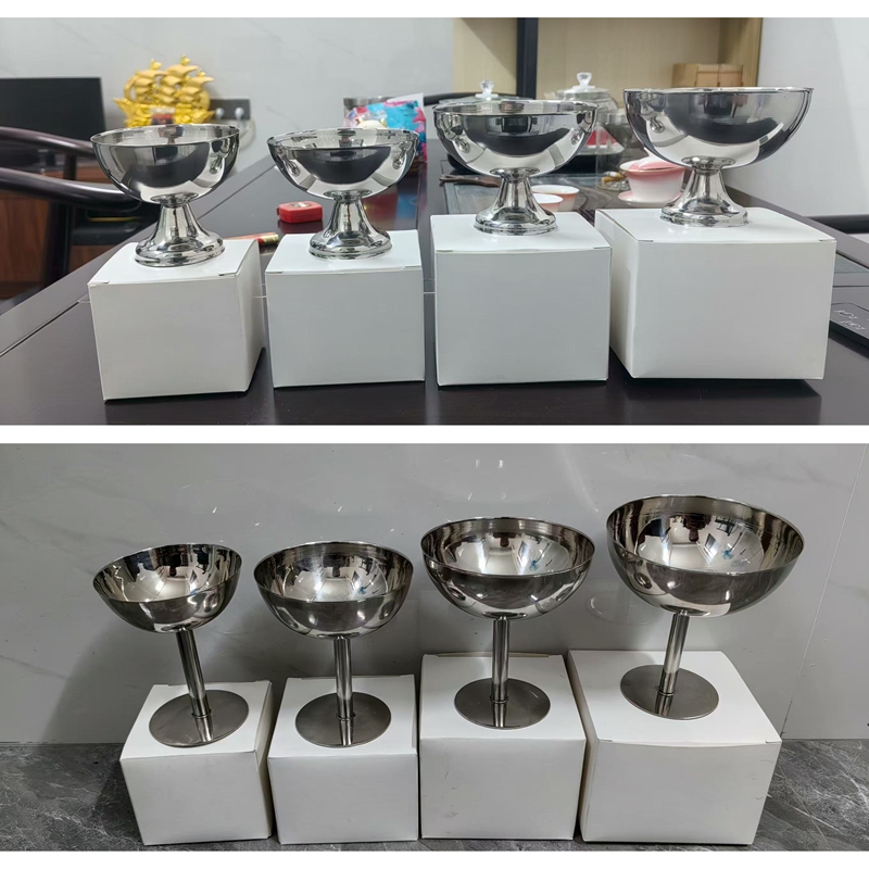 不锈钢雪糕杯复古沙拉碗冰淇淋杯