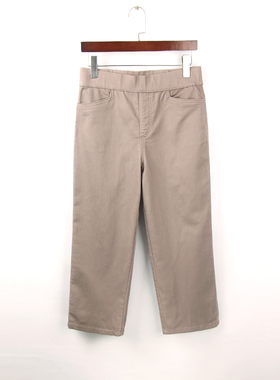 春夏78分糖果色薄款休闲裤女 外单200斤大码高腰弹力宽松直筒中裤