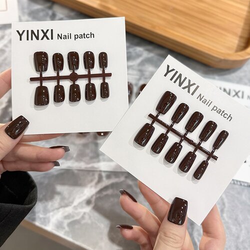 纯色喷涂手工车厘子红穿戴甲