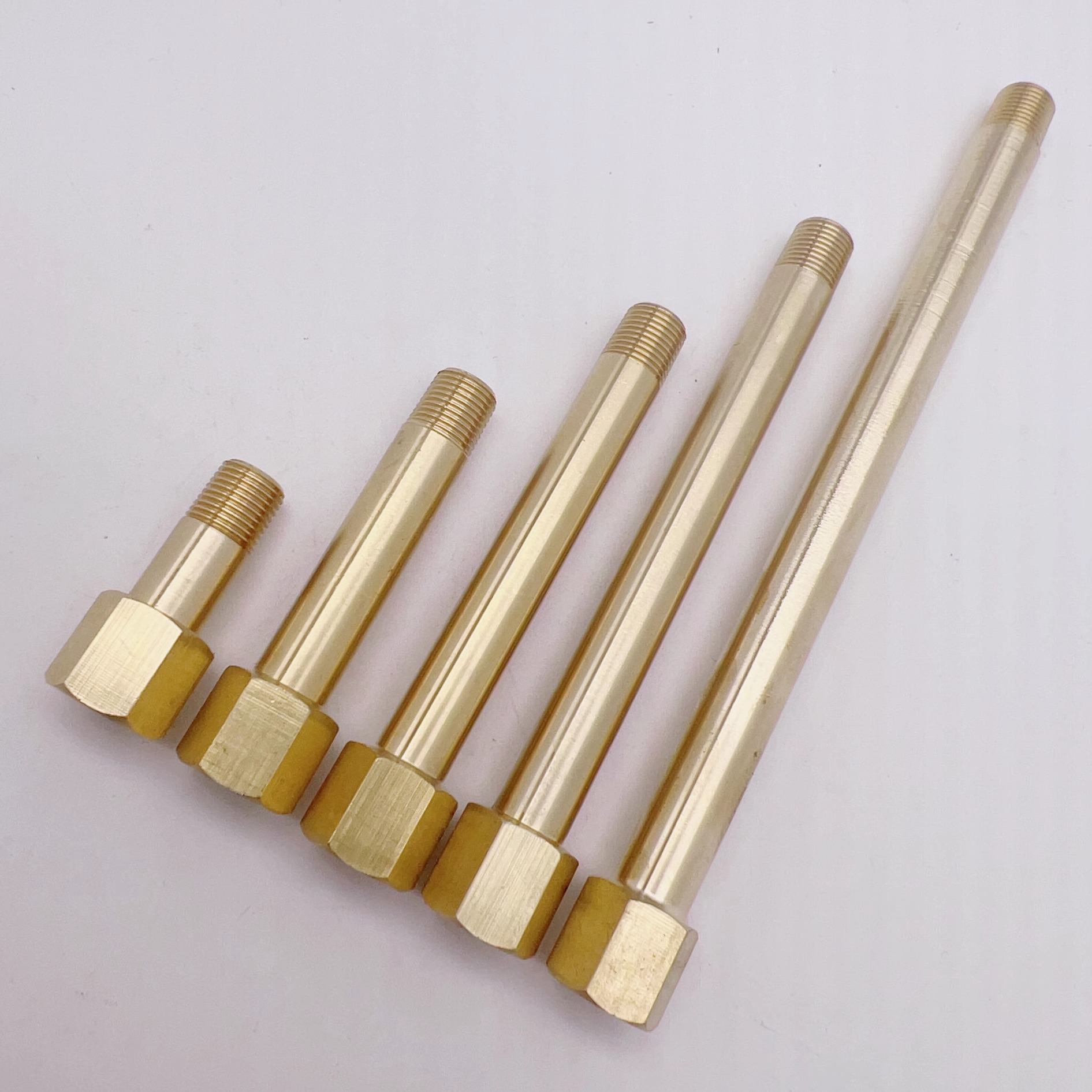 铜模具水嘴内外丝接头JTW1米思米1/8PT加长杆水嘴接头1分2分接头