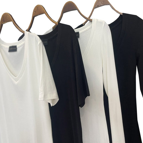 内搭短袖微宽松显瘦白色薄款垂感