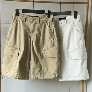 樊樊 早安「松弛挂!很爱穿的工装中裤」宽松白色短裤休闲裤五分裤