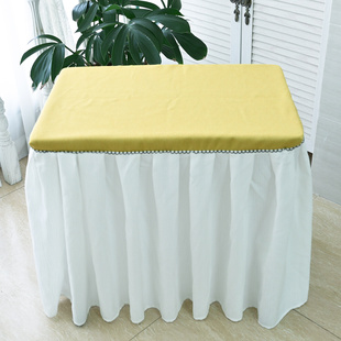 简约蕾丝花边方形桌布罩布艺防尘罩烤火罩田园薄款可定制茶几盖布