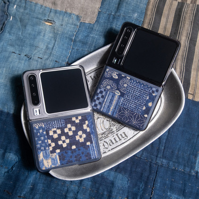 PuraX折叠复古小众布艺手机壳