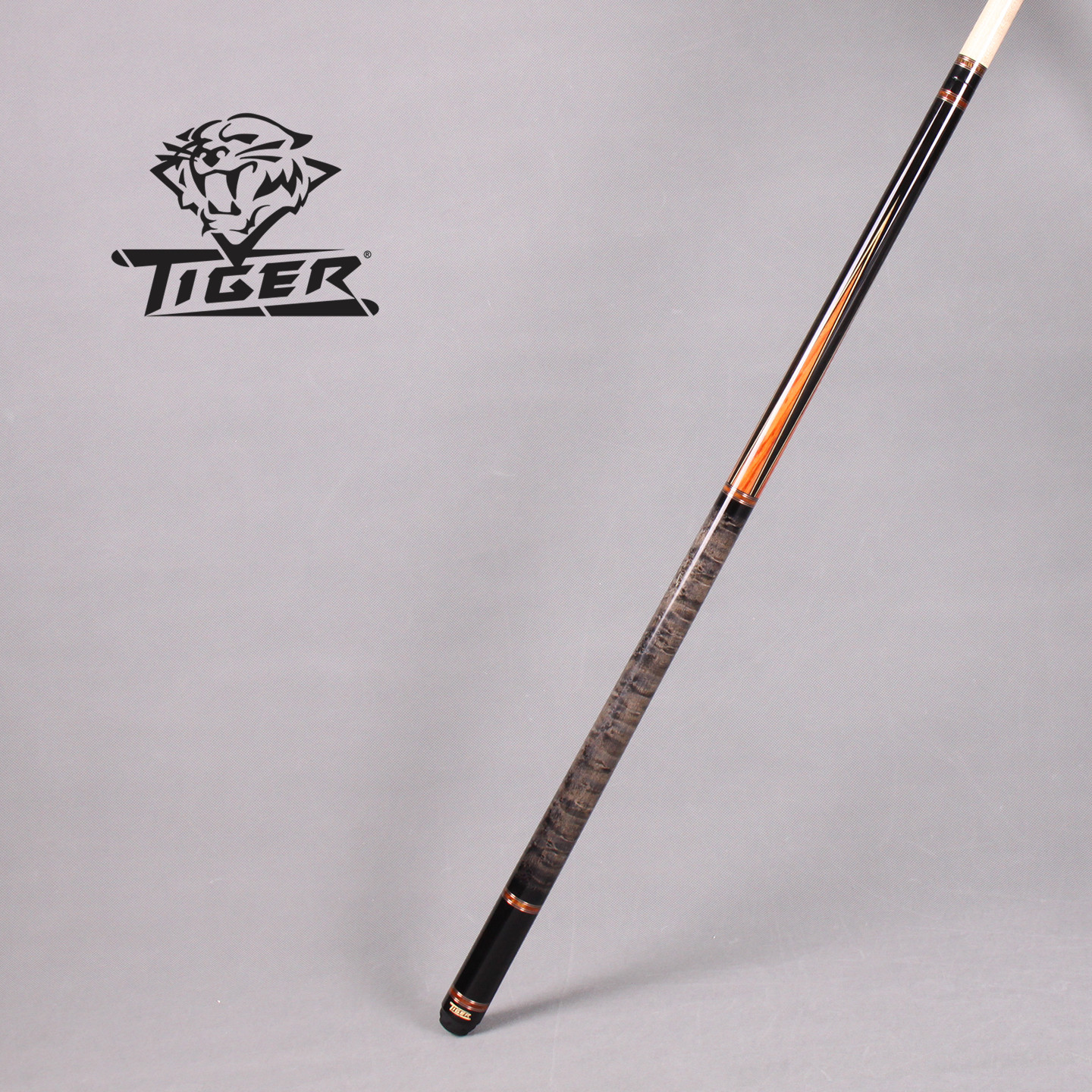 台球杆12.5mm美国TIGER炽虎牌LX31光把插角中八球桌球美式九球杆