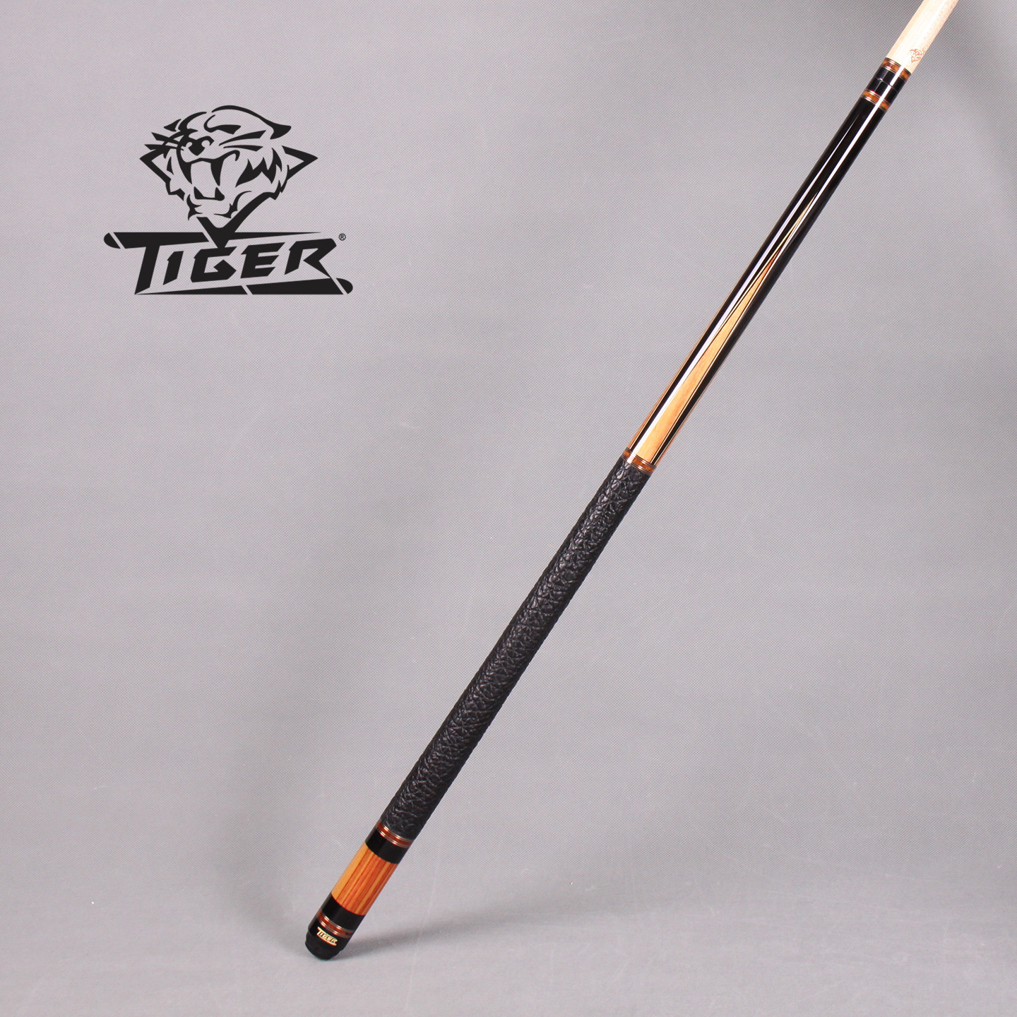 台球杆12.5mm美国TIGER炽虎牌LX4W皮把插角中八球桌球美式九球杆