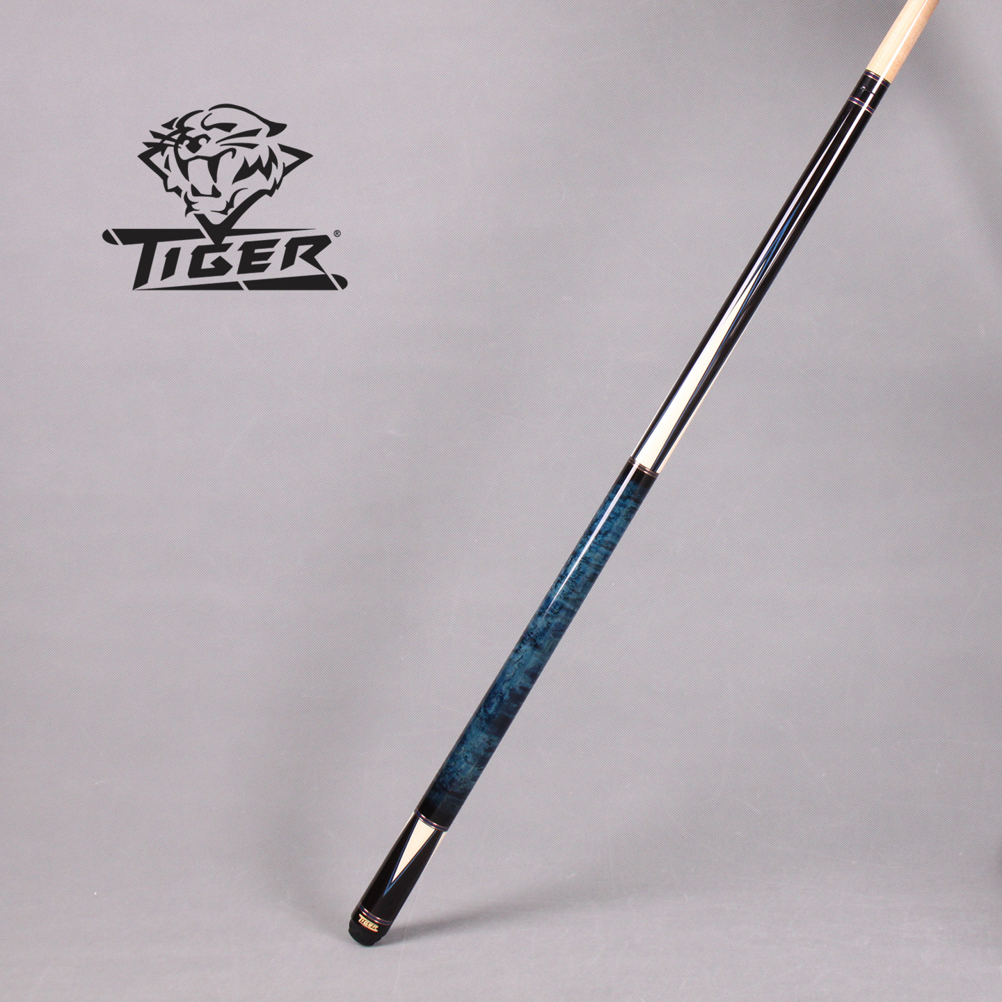 台球杆12.5mm美国TIGER炽虎牌HD1B光把插角中八球桌球美式九球杆