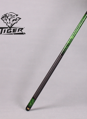 台球杆12.5mm美国TIGER炽虎牌C2-1GW线把中式八球桌球美式九球杆