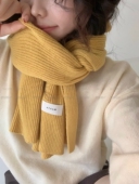 冬季 MUUTIS牧缇 上新保暖100%全羊毛坑条糖果色加厚围巾