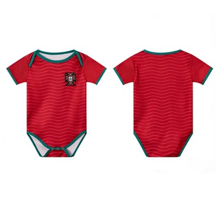 2627葡萄牙国家队球衣婴儿足球服哈衣爬服BB连体服送礼满月服C罗