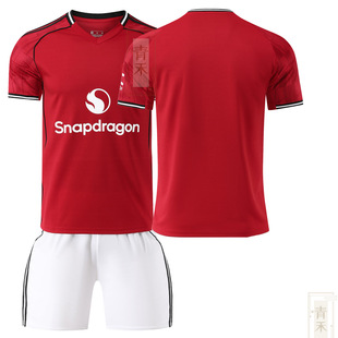 2526赛季曼联主场7号C罗球衣25桑乔8号B费芒特儿童足球服套装