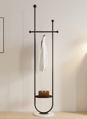 家用简易落地挂衣架客厅入户包包衣帽架现代轻奢网红房间衣服衣架