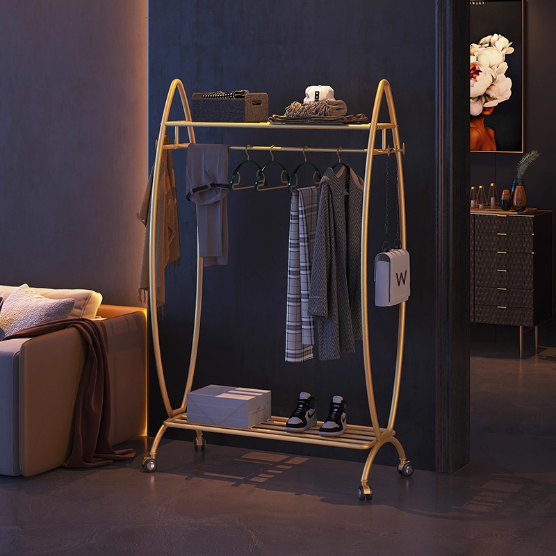 贝匠多功能可移动铁艺简约挂衣架