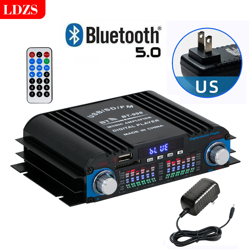 迷你小型功放机音箱功率放大 插卡U盘12伏220V蓝牙4.0声道功放