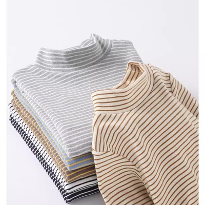 儿童半高领打底衫秋冬男童