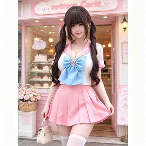 胖mm大码甜美可爱正统jk制服套装学院风基础款粉色水手服日系少女