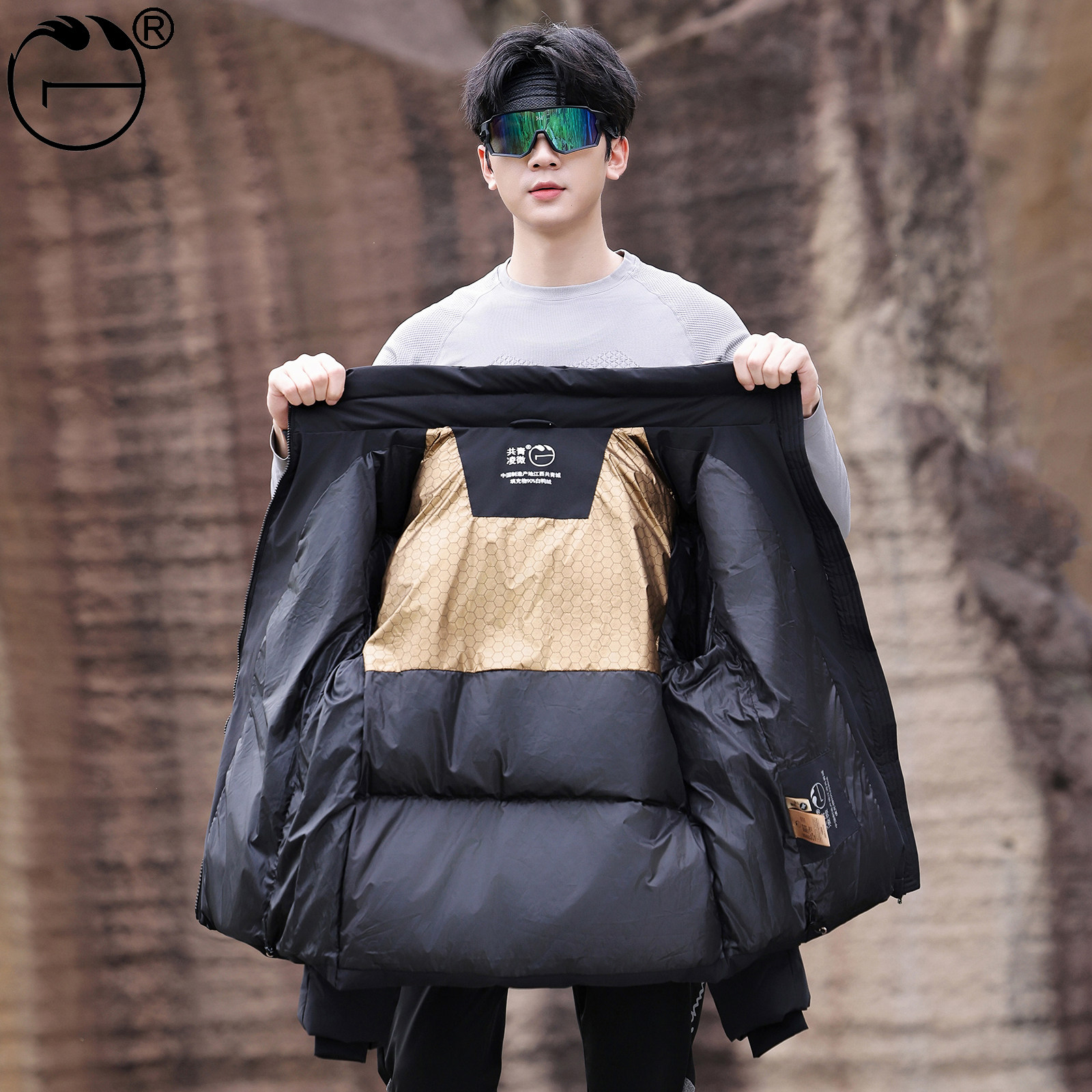 极寒加厚90白鸭绒三防羽绒服