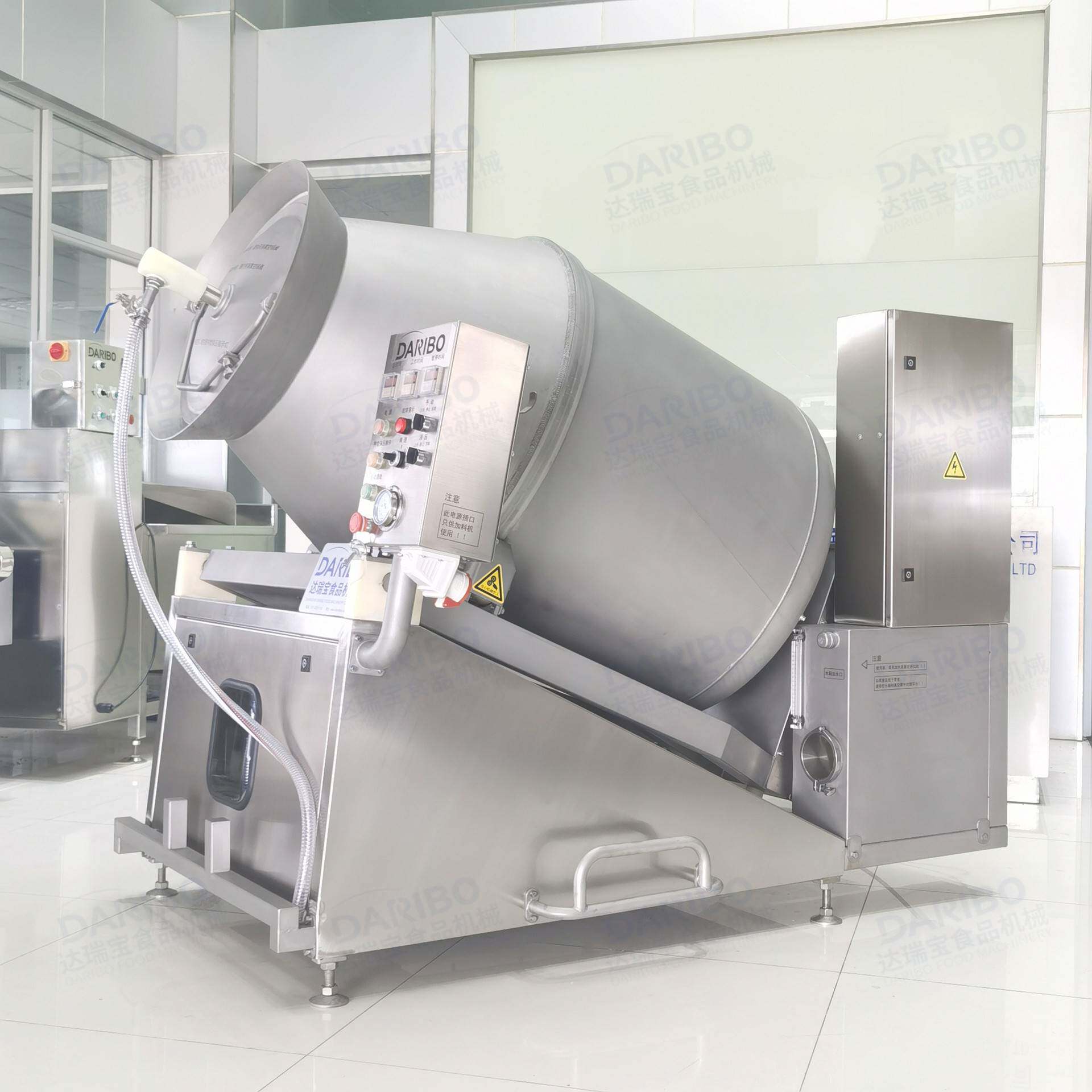 lDRB-1200L倾斜式肉类腌肉滚揉机牛肉牛排牛扒嫩化腌制设备腌鸡排