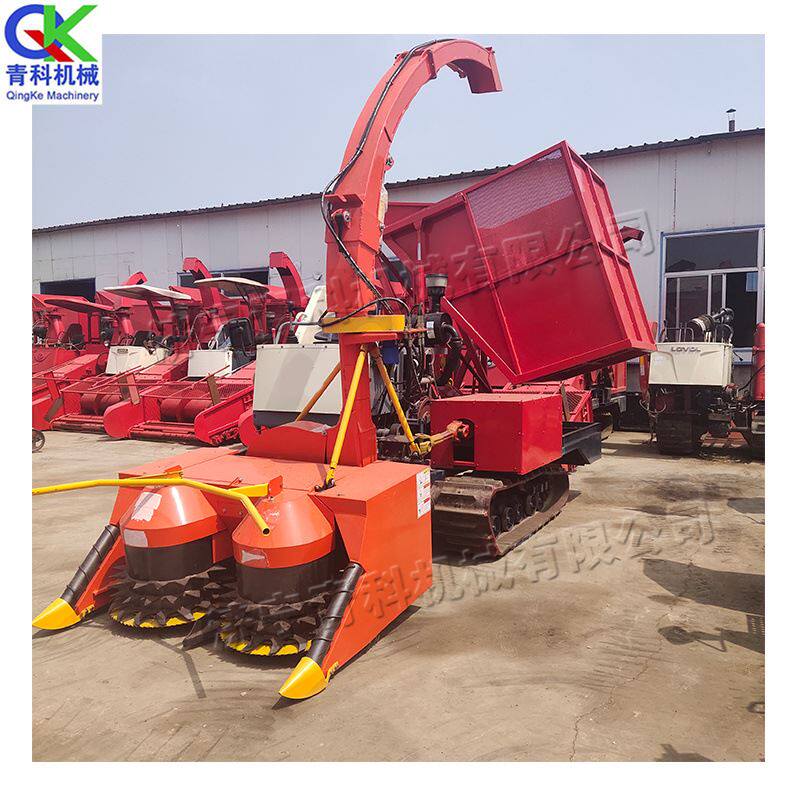 玉米秸秆饲料青储机 履带式秸秆青贮收割机 圆盘式青储饲料收获机