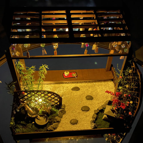 风铃娃娃屋日式庭院微缩场景新品