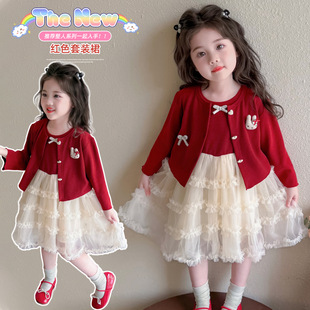 女童春季连衣裙2026新款儿童洋气时髦春秋薄款春秋装长袖裙子春款