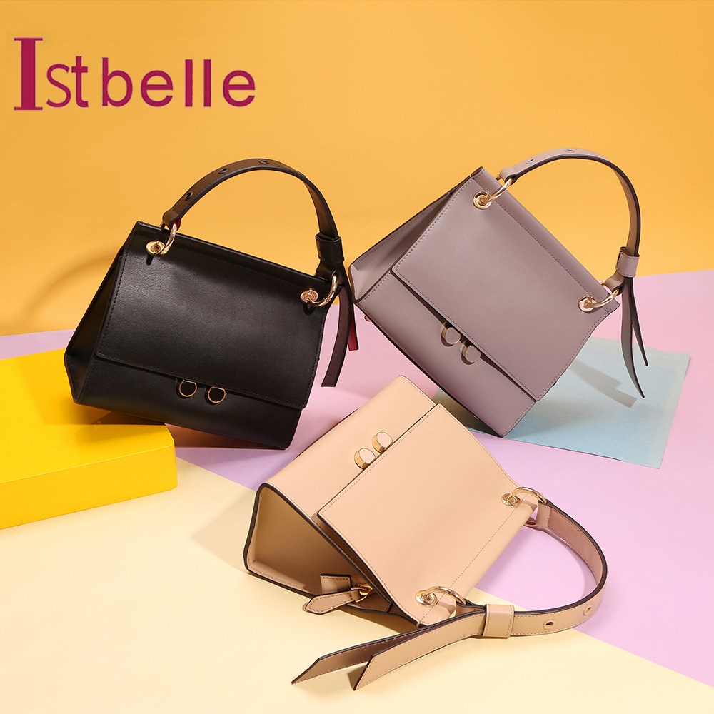 牛皮两用百丽手提包牛皮手提包