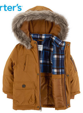 Carters男童棉服童装 秋冬装新款带帽保暖棉衣外出服CL218B41
