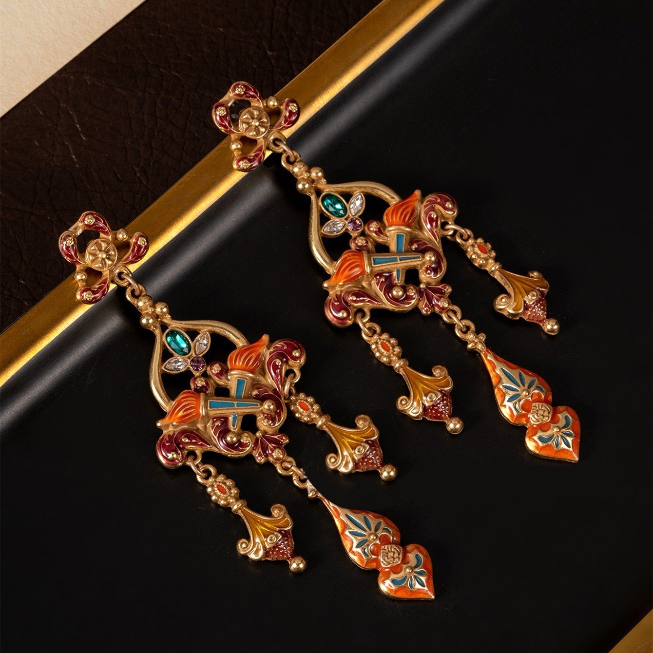 中古风复古宫廷风重工设计仿宝石耳钉耳环耳饰,饰品/流行首饰/时尚饰品新,耳环,淘宝优惠券,粉丝福利购,淘宝优惠卷