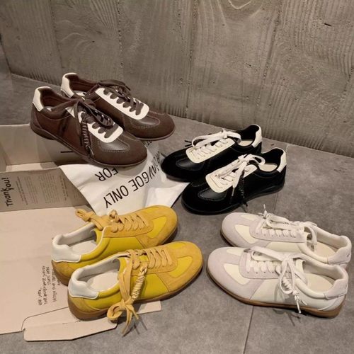 真皮复古内增高德训鞋女阿甘鞋