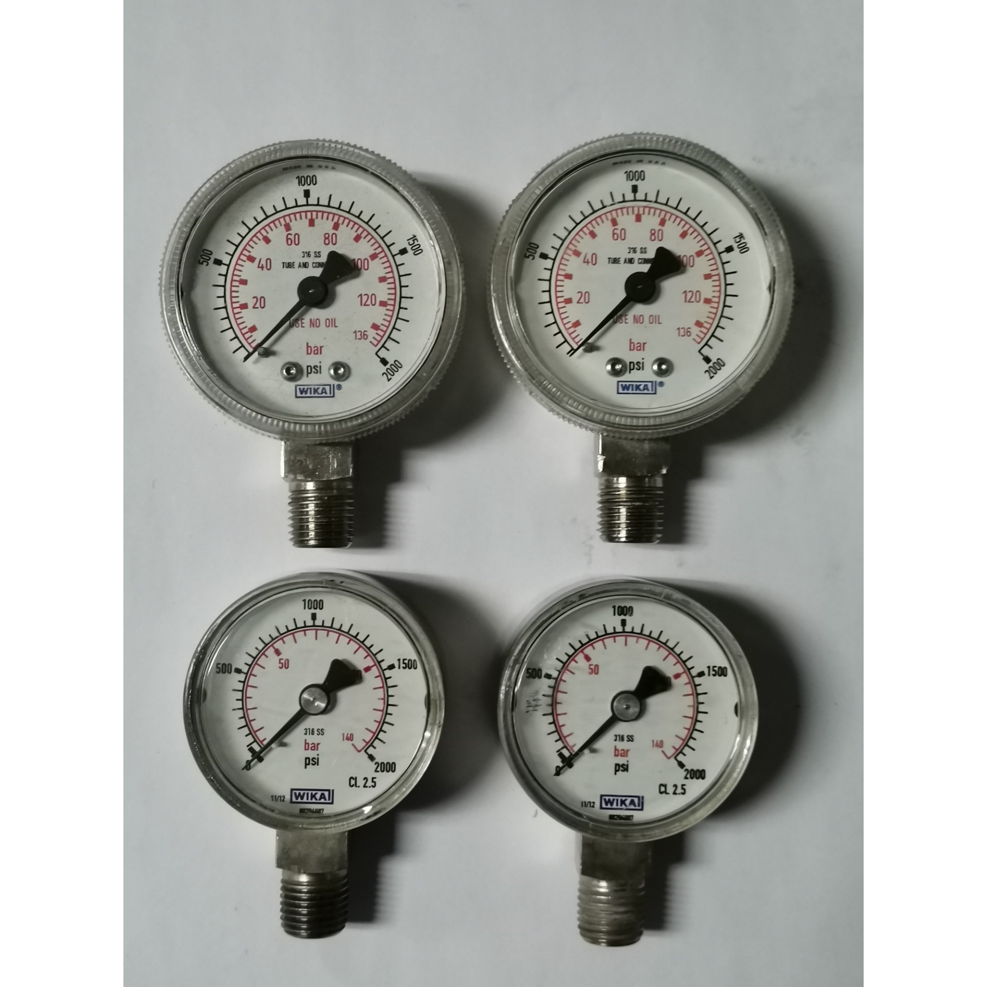 德国威卡压力表1/4NPT0-2000psi全新货 备件/咨询